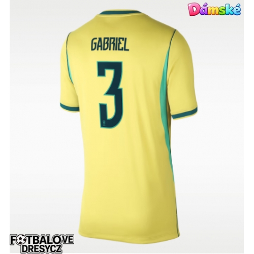 Brazílie Gabriel Magalhaes #3 Dámské Domácí Dres MS 2026 Krátký Rukáv Brazílie Gabriel Magalhaes #3 Dámské Domácí Dres MS 2026 Krátký Rukáv